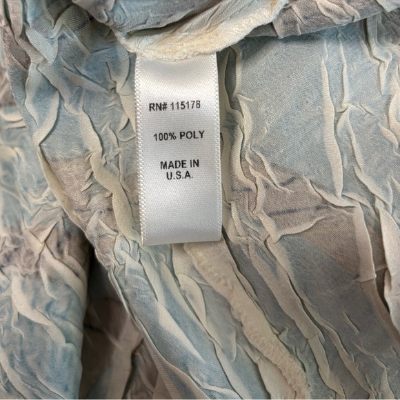 KOMAROV Blue and Gold Print Midi Dress Size Large - Picture 6 of 8